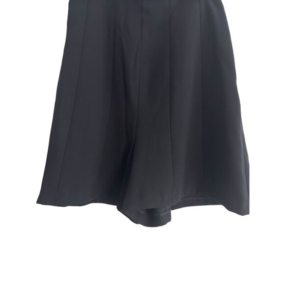 Zara XS Black Tailored Pleated High Waisted Wide Legged Shorts - Picture 3 of 12